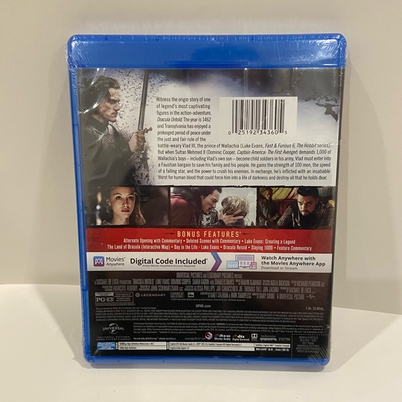 DRACULA UNTOLD Blu-ray & Digital Code *NEW SEALED* with bonus features - Picture 2 of 2